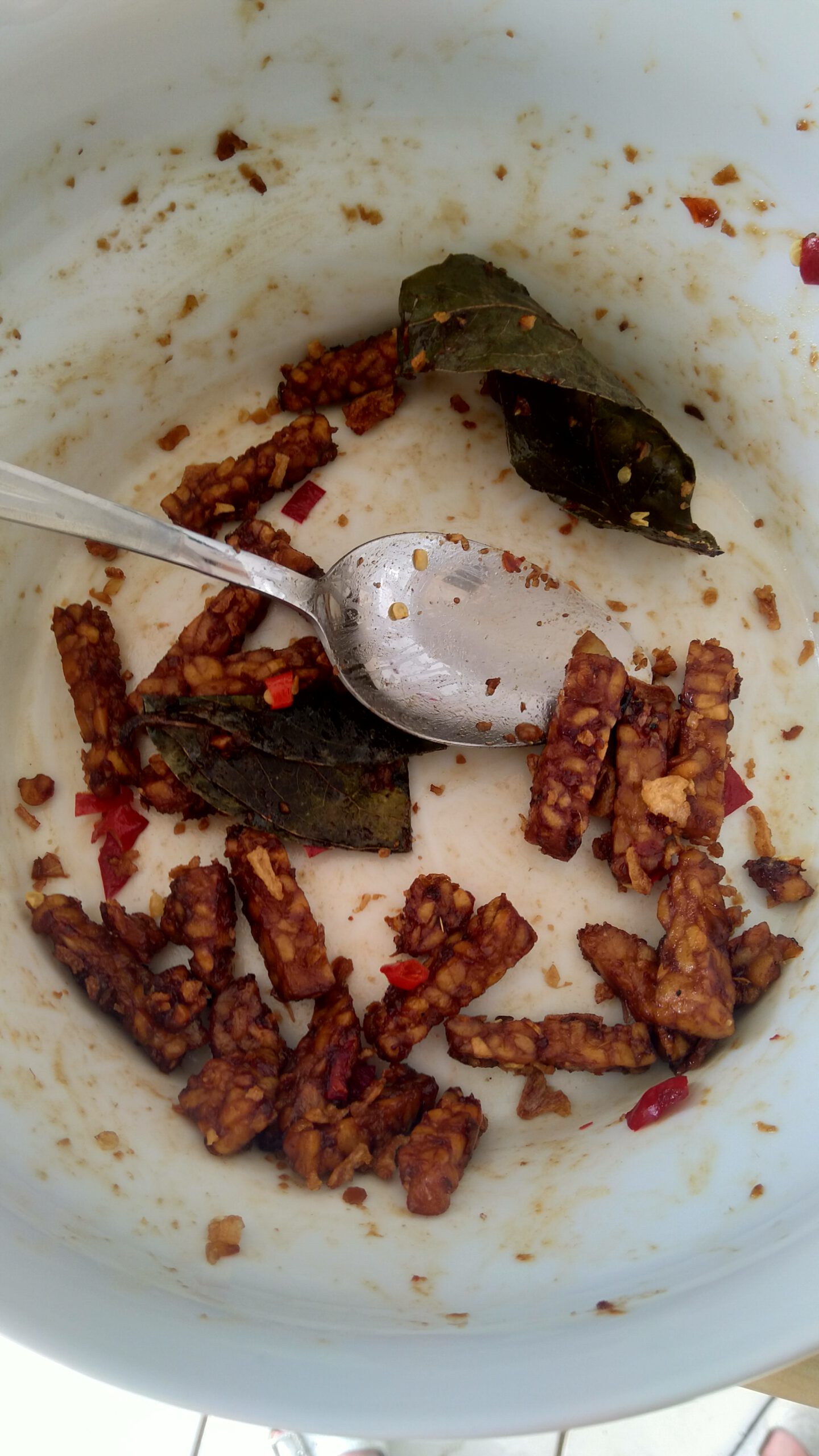 sambal goreng tempeh kering Kokkie Slomo Indische recepten