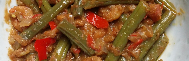 sambal goreng boontjes met garnalen