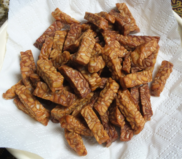 Tempeh gefrituurd